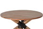 GINER Y COLOMER Table de salle à manger en bois d'acacia naturel et métal noir